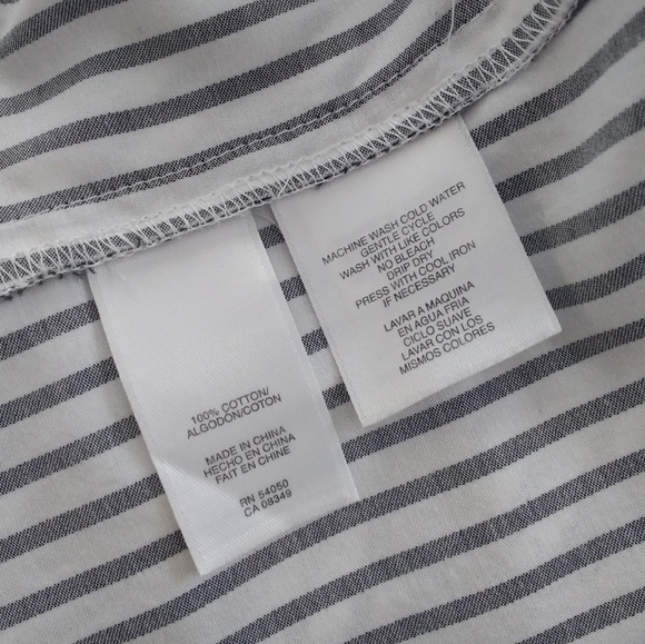 Jones New York Striped Wrap Collared Top - Picture 8 of 10